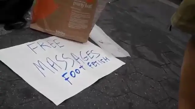 Poster: Public Foot Worship In NYC