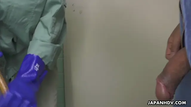 Poster: Jumps On Men In A Public Bathroom To Suck Them Off