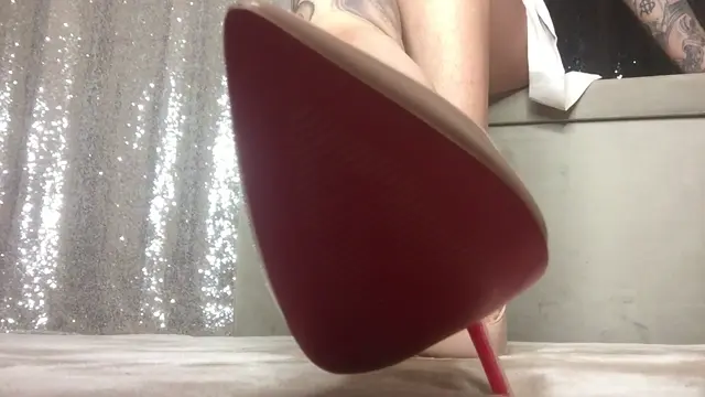 Poster: Such A Hot Heels Tease! Tongue At The Ready