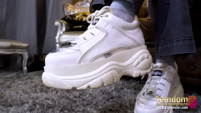 Poster: FEMDOMSQUAD Video Store You Re Going To Lick My White Buffalo Sneakers Clean Now Buffalo Sneakers Fetish With Queen Marie M Ller 4K Uhd