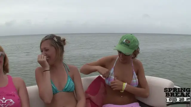 Poster: 4 Girls on a Spring Break Boat Poster: 4 Girls on a Spring Break Boat